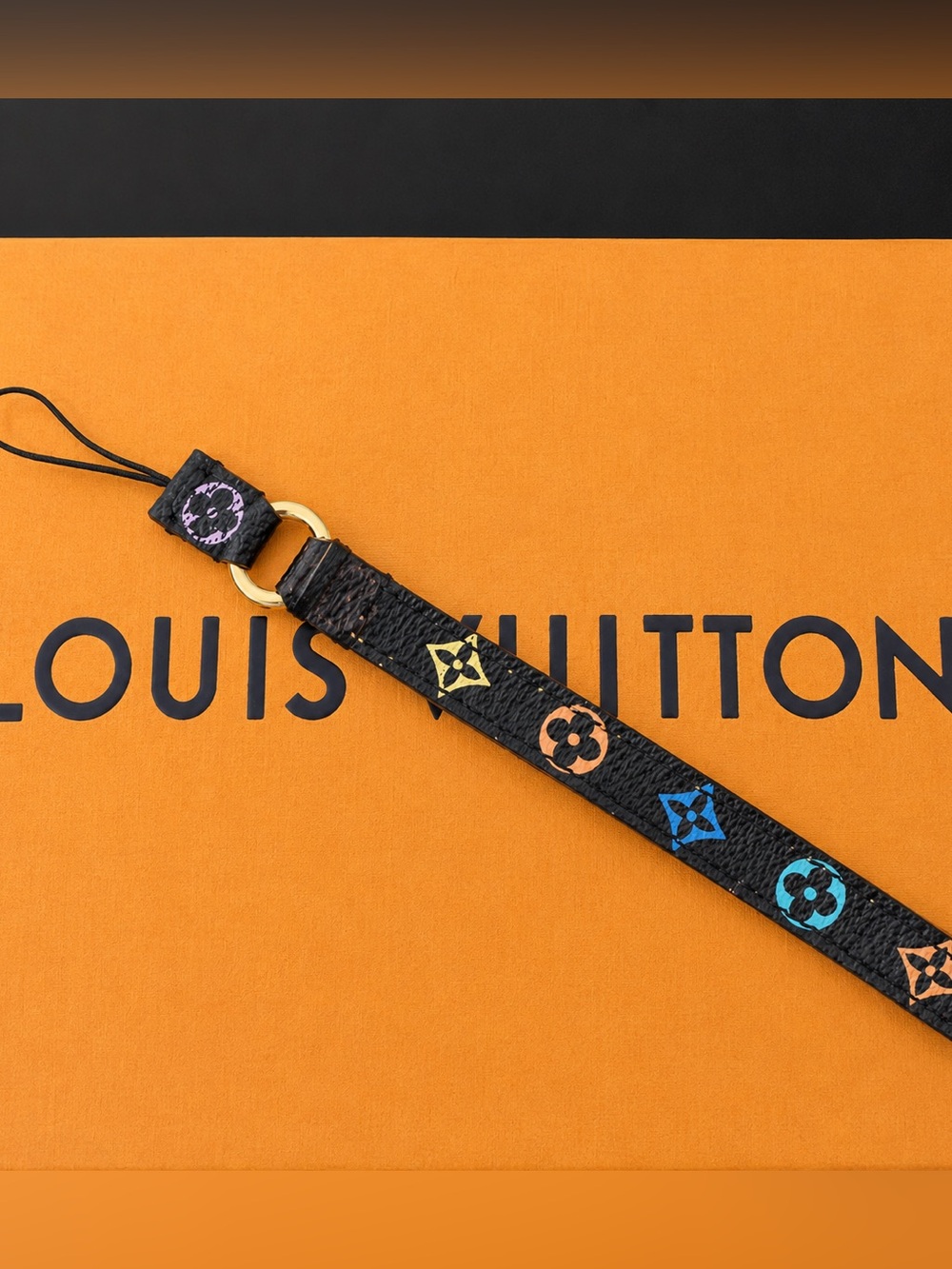 Louis Vuitton Multicolor Monogram Wristlet Strap Bag Charm Key Holder 2004